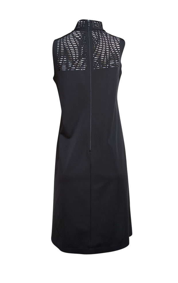 Lafayette 148 - Black Sleeveless Mock Neck Midi Dress Sz S
