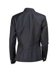 Ted Baker - Black Collarless Blazer Sz 8 - Current Boutique