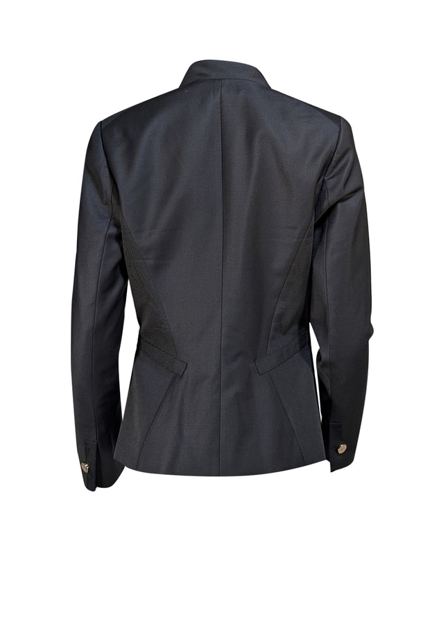 Ted Baker - Black Collarless Blazer Sz 8 - Current Boutique