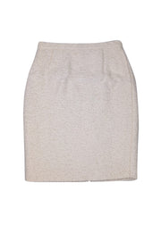 Escada - Cream Wool Boucle Pencil Skirt Sz 6 - Current Boutique