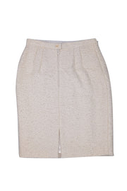 Escada - Cream Wool Boucle Pencil Skirt Sz 6 - Current Boutique