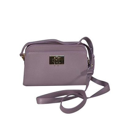 Furla - Lavender Purple Textured Leather Crossbody Bag