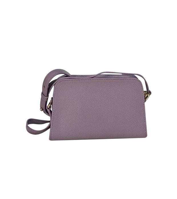 Furla - Lavender Purple Textured Leather Crossbody Bag