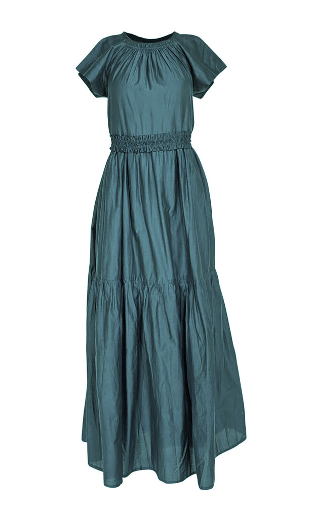 Mirth - Teal Tiered Cotton Maxi Dress Sz 4