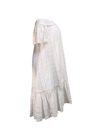 Rebecca Taylor - White Eyelet Off the Shoulder Mini Dress Sz 2