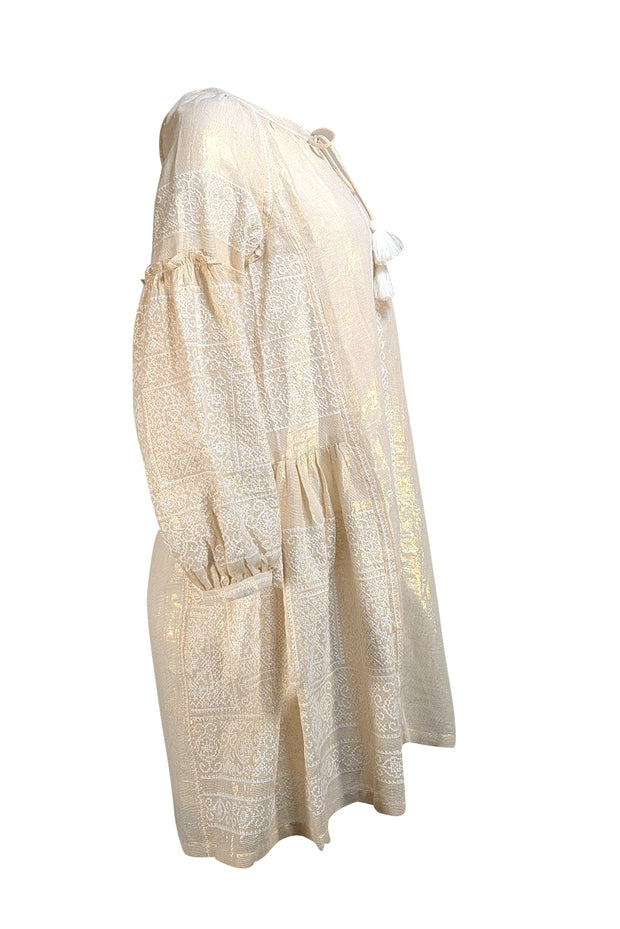 Rose and Rose - Gold Metallic Tunic Dress Sz XS