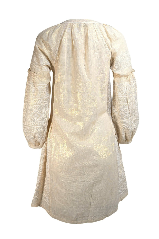 Rose and Rose - Gold Metallic Tunic Dress Sz XS