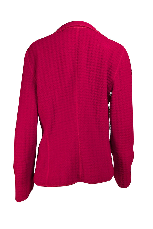 Armani Collezioni - Red Textured Three Button Blazer Sz L