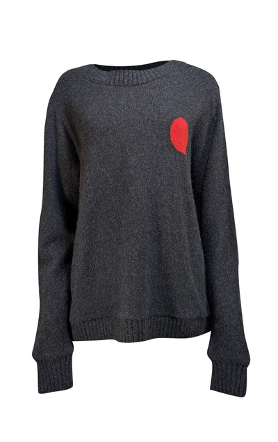 The Elder Statesman - Black Cashmere W/ Red Dot Print Sweater Sz XL