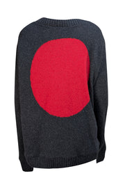 The Elder Statesman - Black Cashmere W/ Red Dot Print Sweater Sz XL