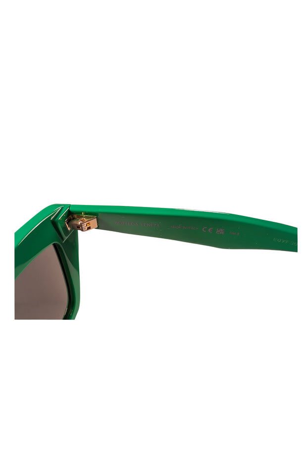 Bottega Veneta - Kelly Green Square Sunglasses - Current Boutique