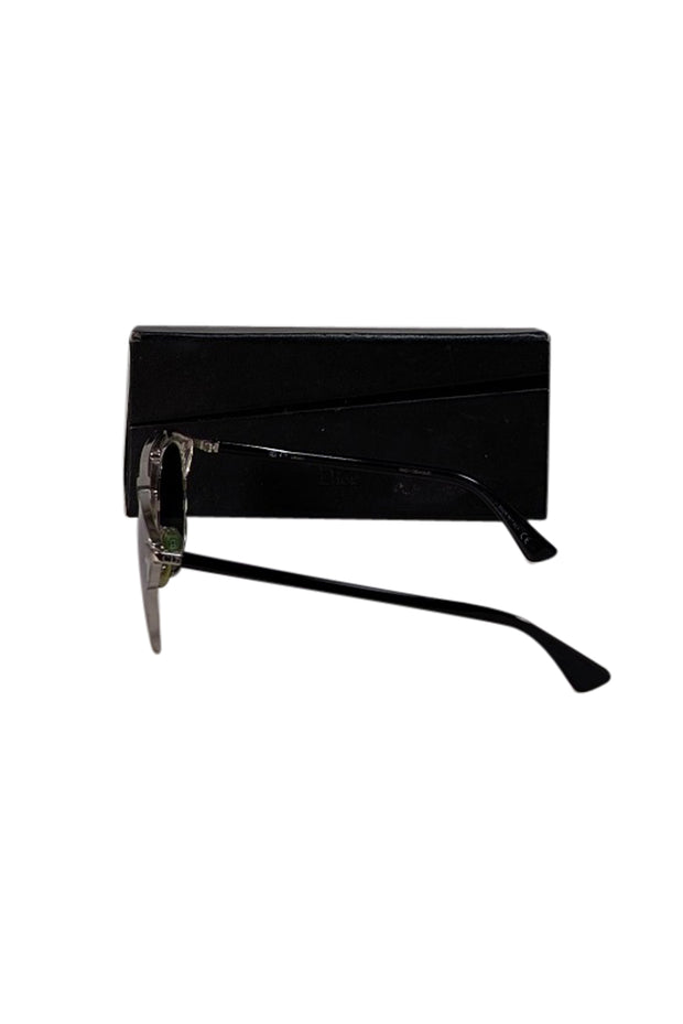 Christian Dior - Silver Metallic Aviator Sunglasses - Current Boutique