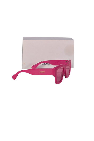 Jacquemus - Hot Pink Square Sunglasses - Current Boutique