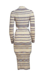 Jonathan Simkhai - Yellow & Olive Stripe Ribbed Knit Sweater Dress Sz XS - Current Boutique