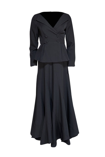 Tuckernuck - Black Blazer Suit Style Maxi Dress Sz S - Current Boutique