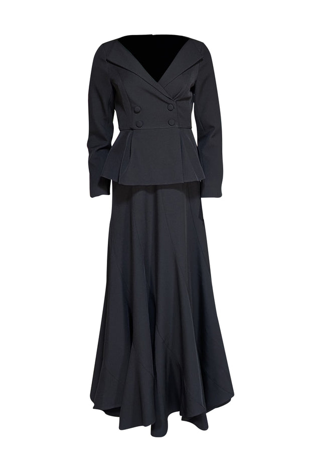 Tuckernuck - Black Blazer Suit Style Maxi Dress Sz S - Current Boutique
