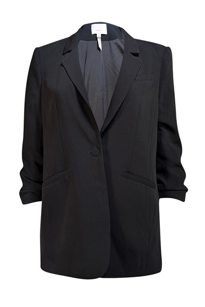 Cinq a Sept - Black Single Button Cropped Sleeve "Khloe" Blazer Sz 8