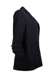 Cinq a Sept - Black Single Button Cropped Sleeve "Khloe" Blazer Sz 8