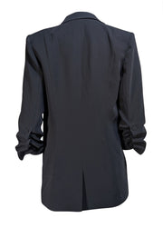 Cinq a Sept - Black Single Button Cropped Sleeve "Khloe" Blazer Sz 8