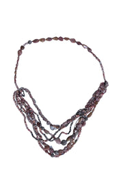 Alexis Bittar - Lavender Crystals & Silver Multi Strand Necklace - Current Boutique