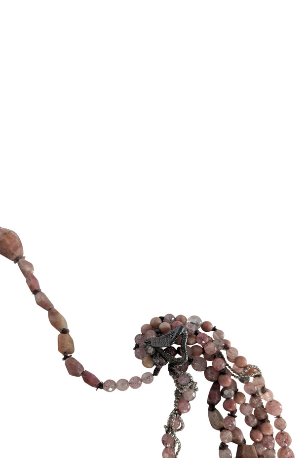 Alexis Bittar - Lavender Crystals & Silver Multi Strand Necklace - Current Boutique
