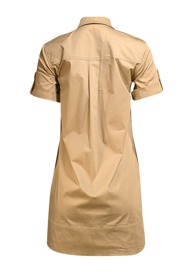 Veronica Beard - Beige Cargo Short Sleeve Dress Sz 0 - Current Boutique