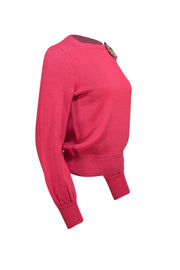 Kate Spade - Pink Embellished Bow Detail Sweater Sz S - Current Boutique