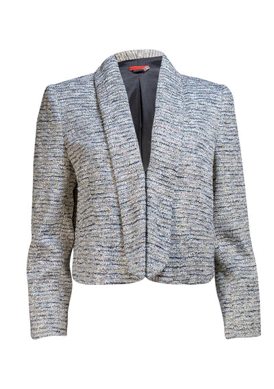 Alice & Olivia - Gold Multi Tweed Cropped "Amelia" Blazer Sz L
