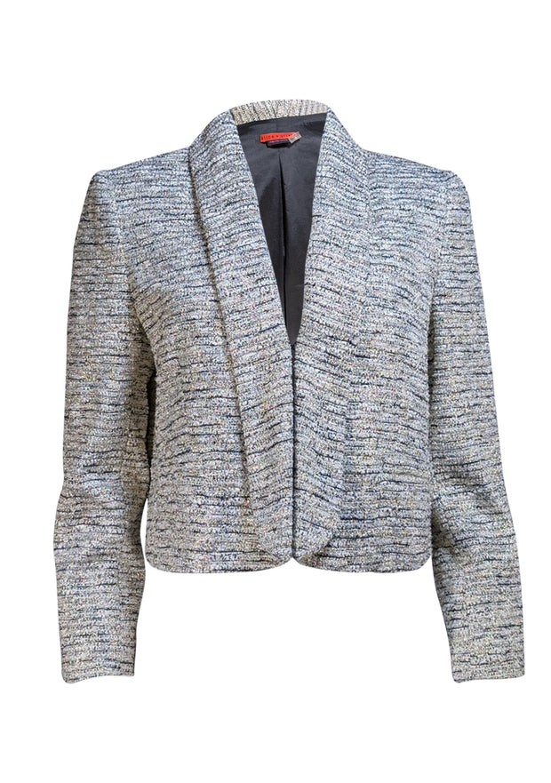 Alice & Olivia - Gold Multi Tweed Cropped "Amelia" Blazer Sz L
