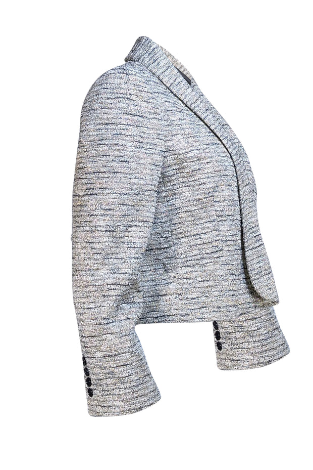 Alice & Olivia - Gold Multi Tweed Cropped "Amelia" Blazer Sz L
