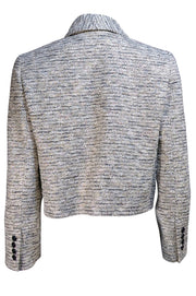 Alice & Olivia - Gold Multi Tweed Cropped "Amelia" Blazer Sz L