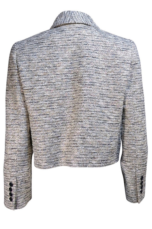 Alice & Olivia - Gold Multi Tweed Cropped "Amelia" Blazer Sz L