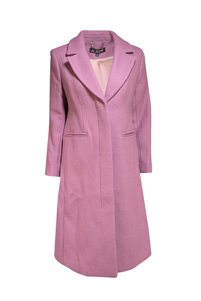 J.Crew - Lavender Italian Wool Button Front Coat Sz 10P - Current Boutique