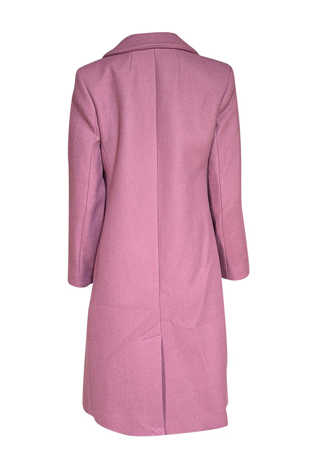 J.Crew - Lavender Italian Wool Button Front Coat Sz 10P - Current Boutique
