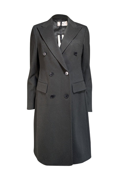 SuiStudio - Dark Green Wool Double Breasted Coat Sz 10 - Current Boutique