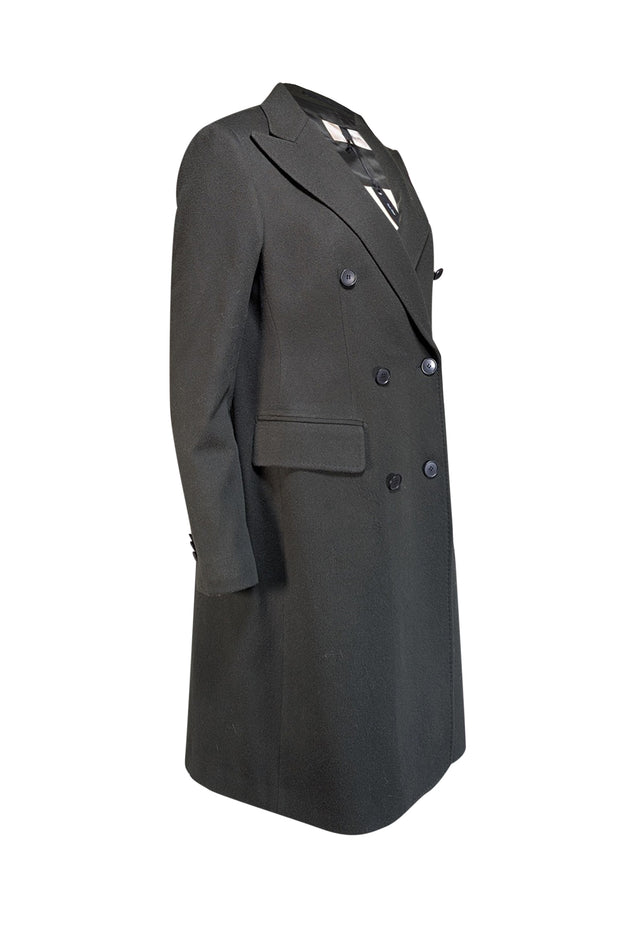 SuiStudio - Dark Green Wool Double Breasted Coat Sz 10 - Current Boutique