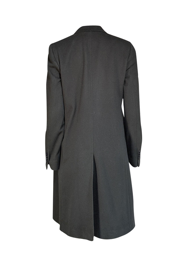 SuiStudio - Dark Green Wool Double Breasted Coat Sz 10 - Current Boutique