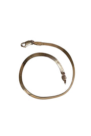 No Label - 14K Gold Thin Chain Bracelet - Current Boutique