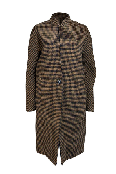 Rag & Bone - Black & Brown Houndstooth Wool & Cashmere Blend Reversible Coat Sz S - Current Boutique