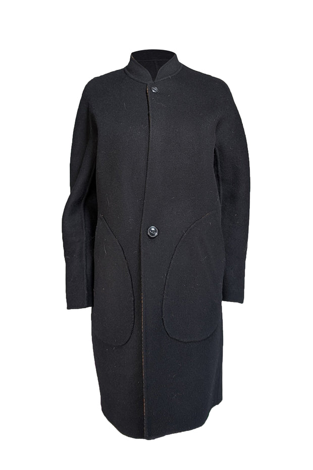 Rag & Bone - Black & Brown Houndstooth Wool & Cashmere Blend Reversible Coat Sz S - Current Boutique
