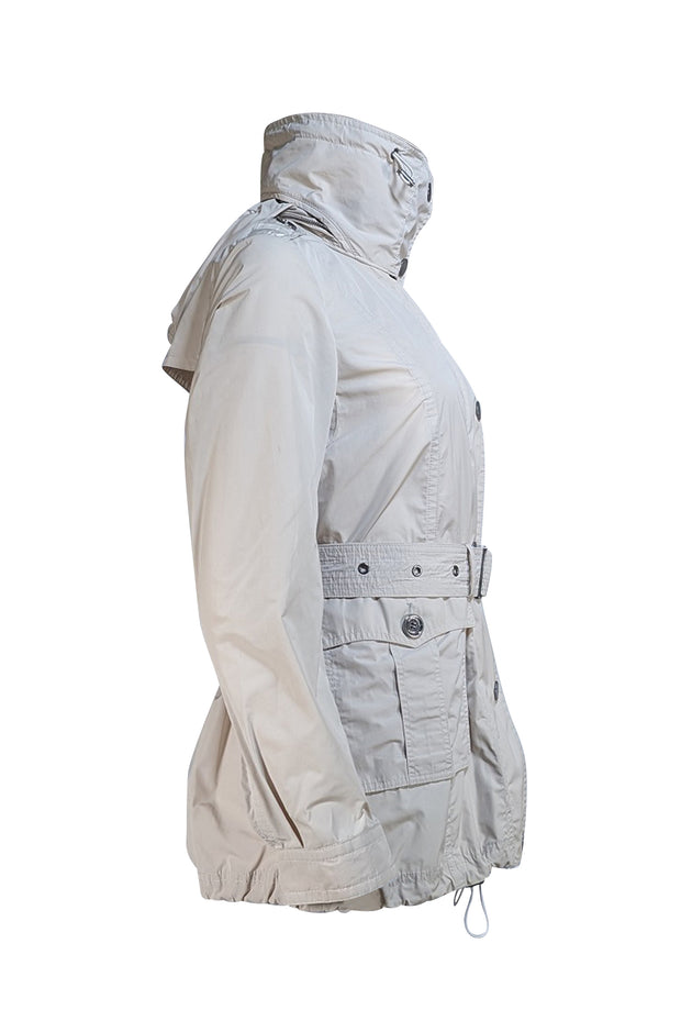 Burberry - Beige Hooded Weather Jacket Sz 8 - Current Boutique