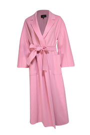 Arma - Bubblegum Pink "Seguret" Belted Midi Wool Coat Sz 6 - Current Boutique