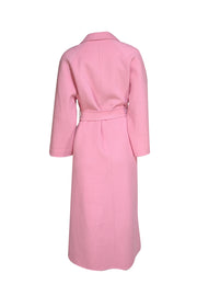 Arma - Bubblegum Pink "Seguret" Belted Midi Wool Coat Sz 6 - Current Boutique