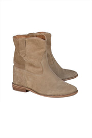 Isabel Marant - Beige Suede Short Ankle Booties Sz 6 - Current Boutique