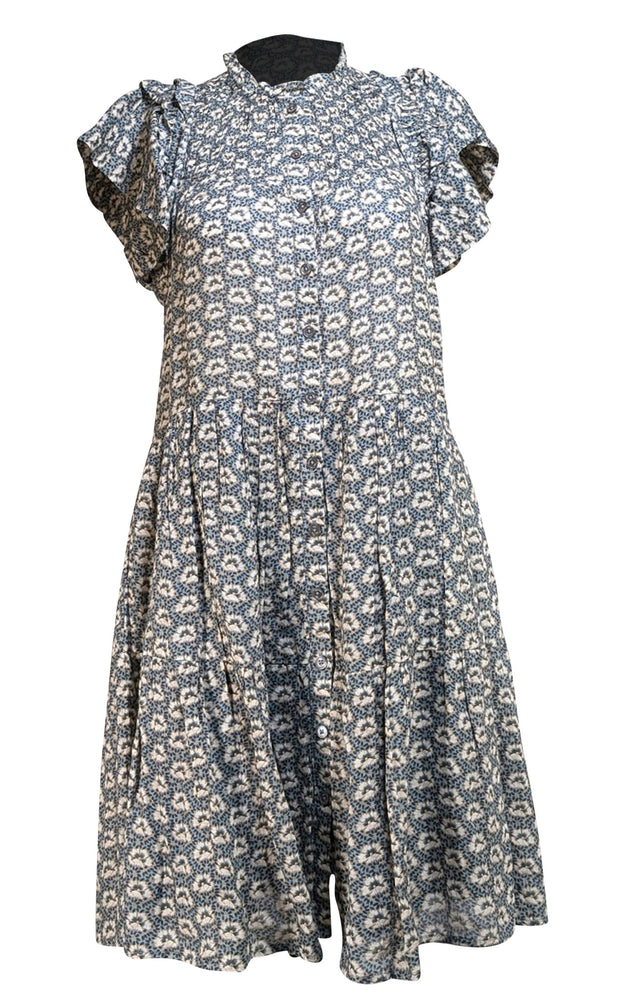 Sea NY - Green Floral Print Shift Dress Sz S - Current Boutique