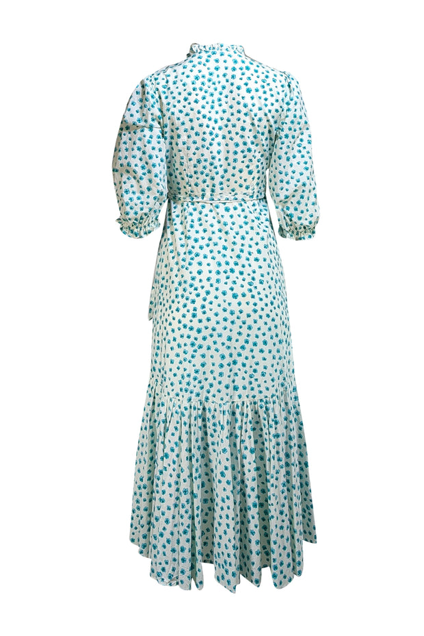 Rebecca Taylor - Mint & Green Floral Wrap Dress Sz 0