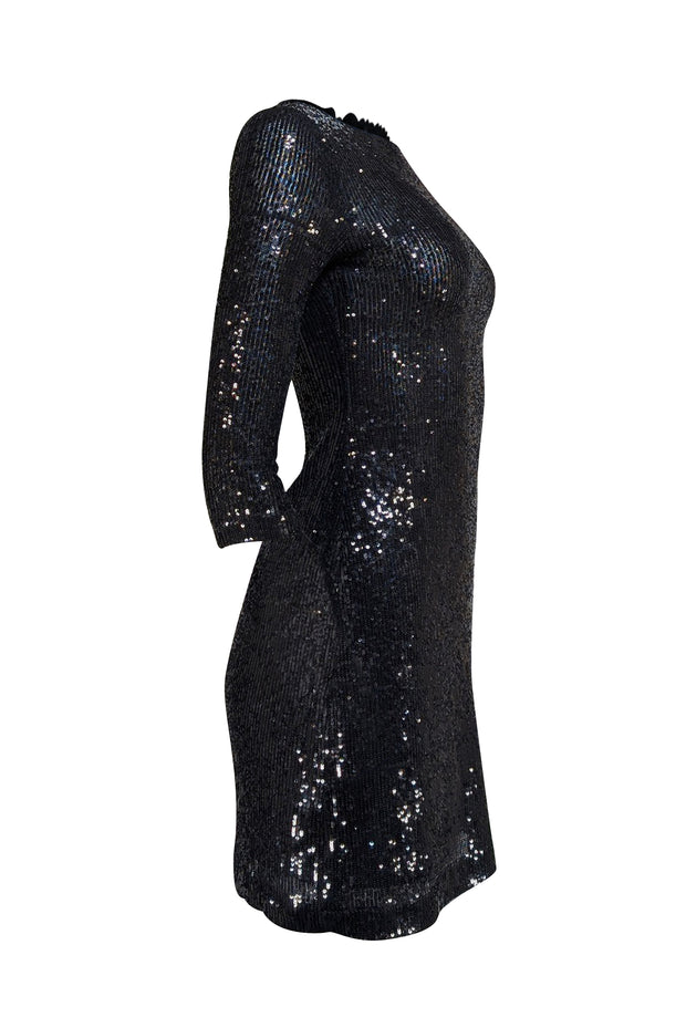 Tory Burch - Back Sequin Long Sleeve Mini Dress Sz XS - Current Boutique