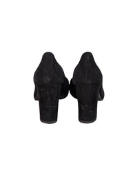 Stuart Weitzman - Black Suede Block Heel Pumps Sz 7 - Current Boutique