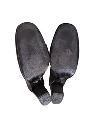 Stuart Weitzman - Black Suede Block Heel Pumps Sz 7 - Current Boutique