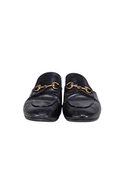 Gucci - Black Leather Mule Loafers Sz 7 - Current Boutique